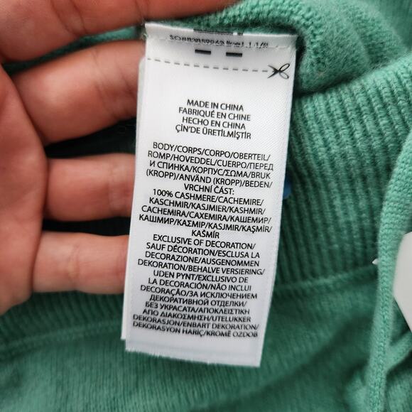 RLX Ralph Lauren Cashmere Jogger Pant L Green Cozycore Quiet Luxury Athlesure - Picture 7 of 10